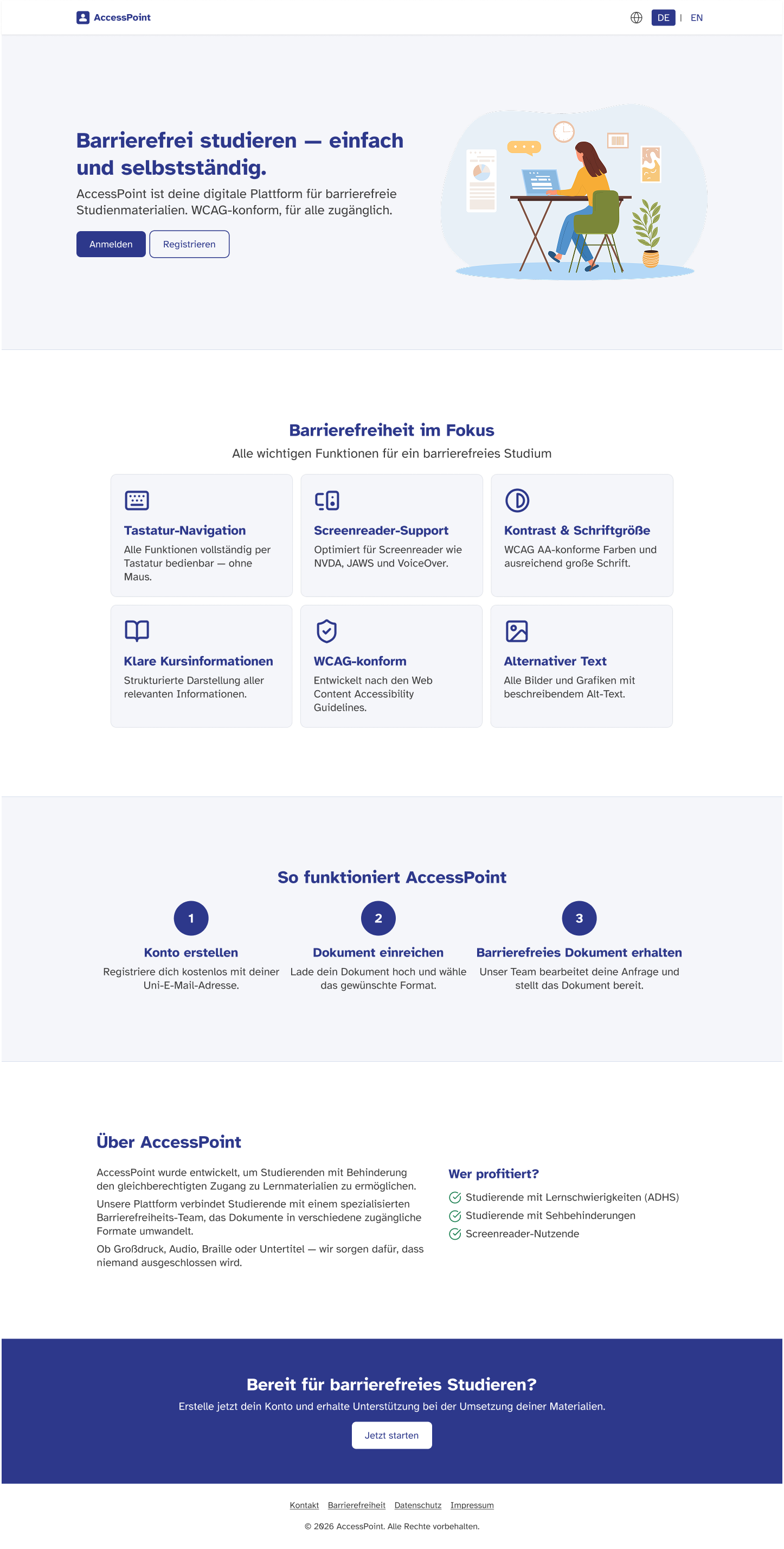 Access Point main page