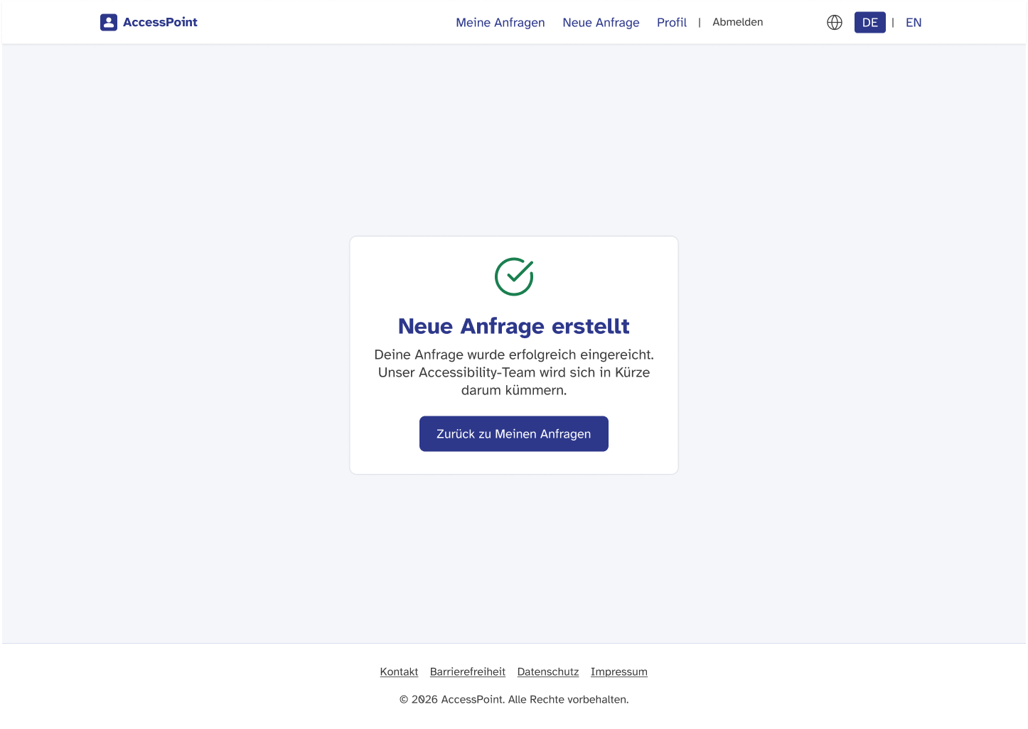 Access Point profile page