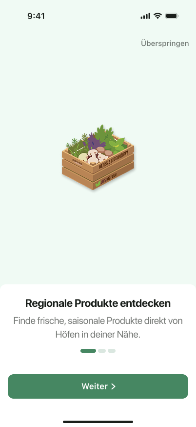 Ernte Route onboarding screen 2
