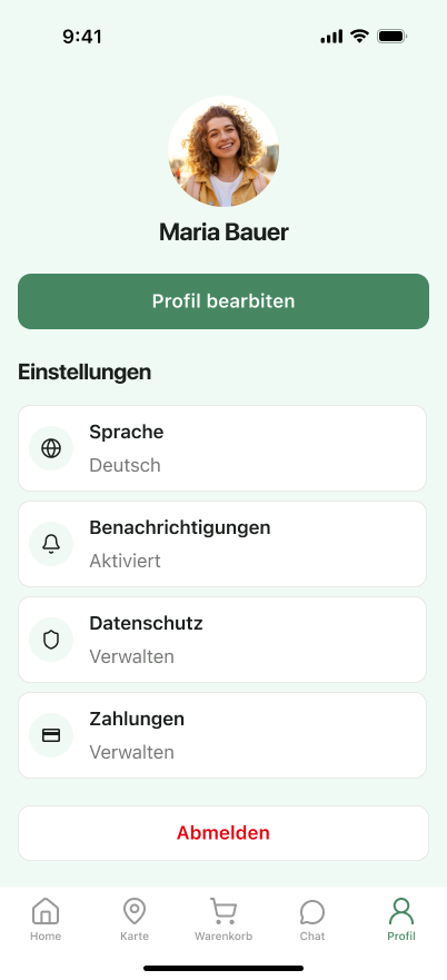 Ernte Route buyer screen 16