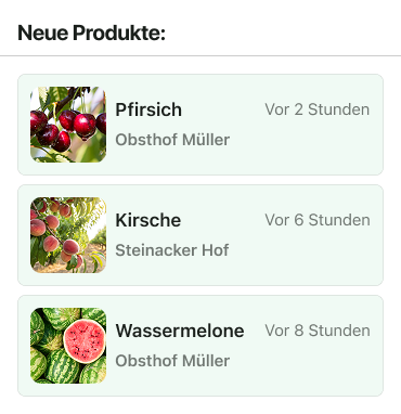 Ernte Route buyer screen 2