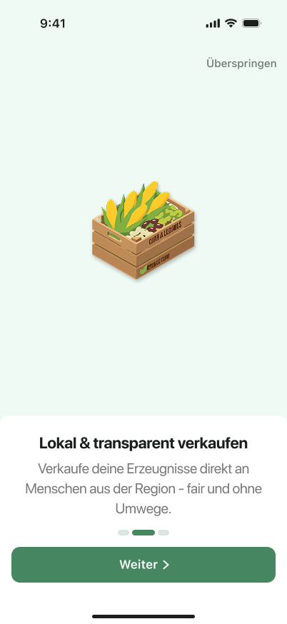 Ernte Route onboarding screen 3