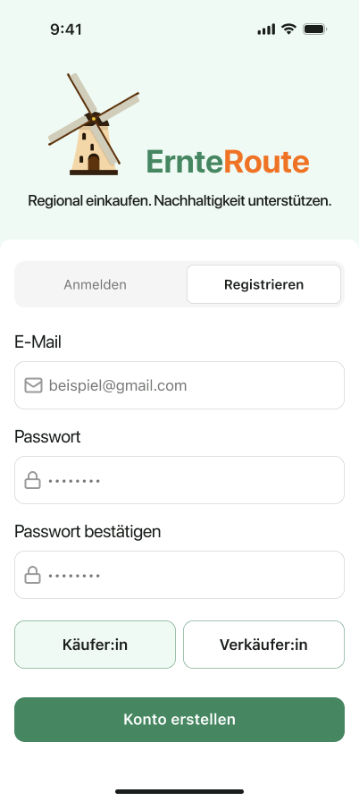 Ernte Route onboarding screen 5